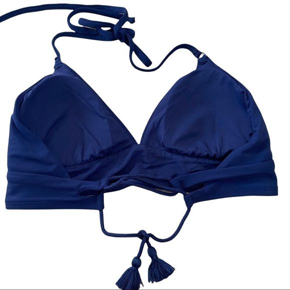 Robin PICCONE Gigi Triangle Swim Top navy NWOT - Picture 4 of 6